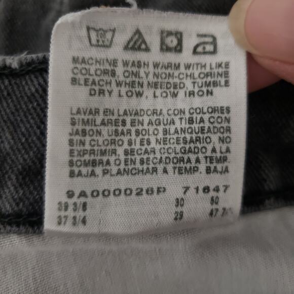 Riders by Lee Stone Washed Black Denim Relaxed Cropped Jeans Women's Size 18P - Picture 12 of 12